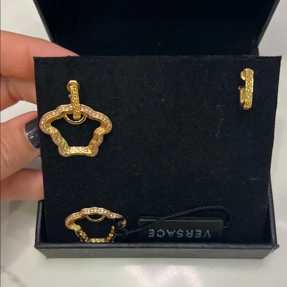 Versace Gold Medusa Earrings - Picture 7 of 9